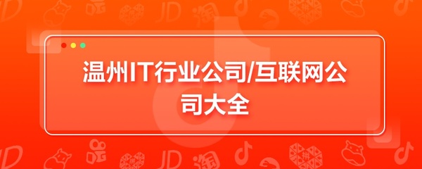 温州IT行业公司,温州互联网公司大全